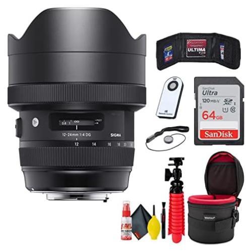 Lente Sigma 12-24mm f/4 DG HSM Art para Nikon F + Tarjeta SD 64GB