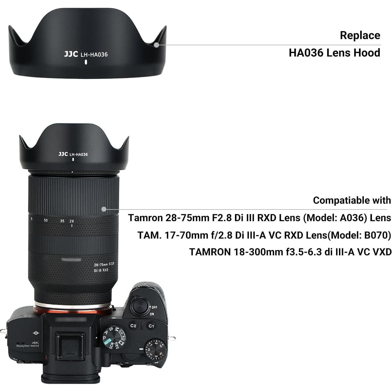 Parasoles Reversibles para Lentes Tamron 28-75mm y 17-70mm