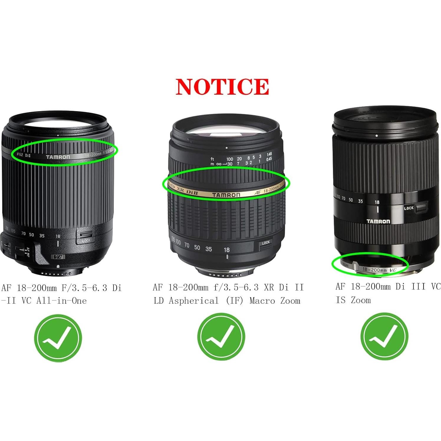 Cubierta de Tapa de Lente 62mm Huipuxiang para Tamron