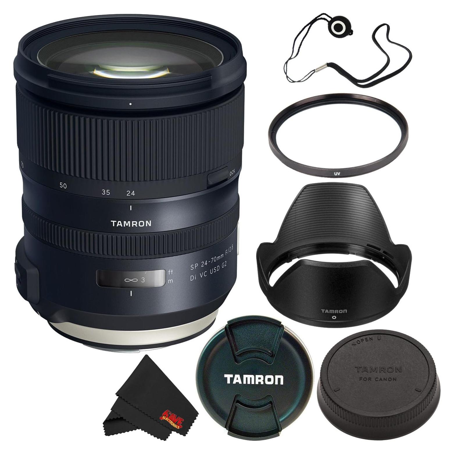 Lente Tamron SP 24-70mm f/2.8 Di VC USD G2 Canon EF + Filtro UV 82mm