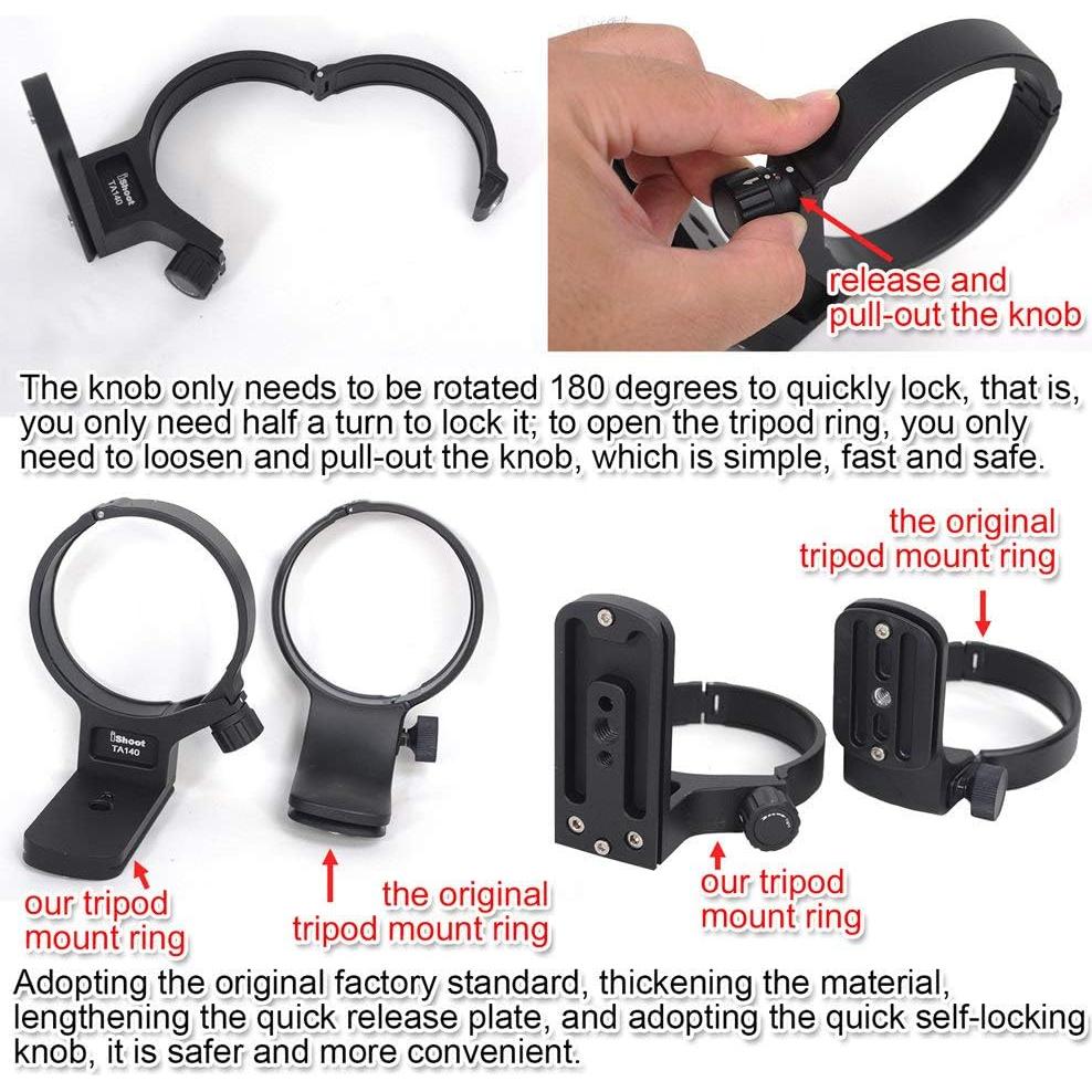 Anillo de Montaje en Trípode iShoot para Lente Tamron 100-400mm
