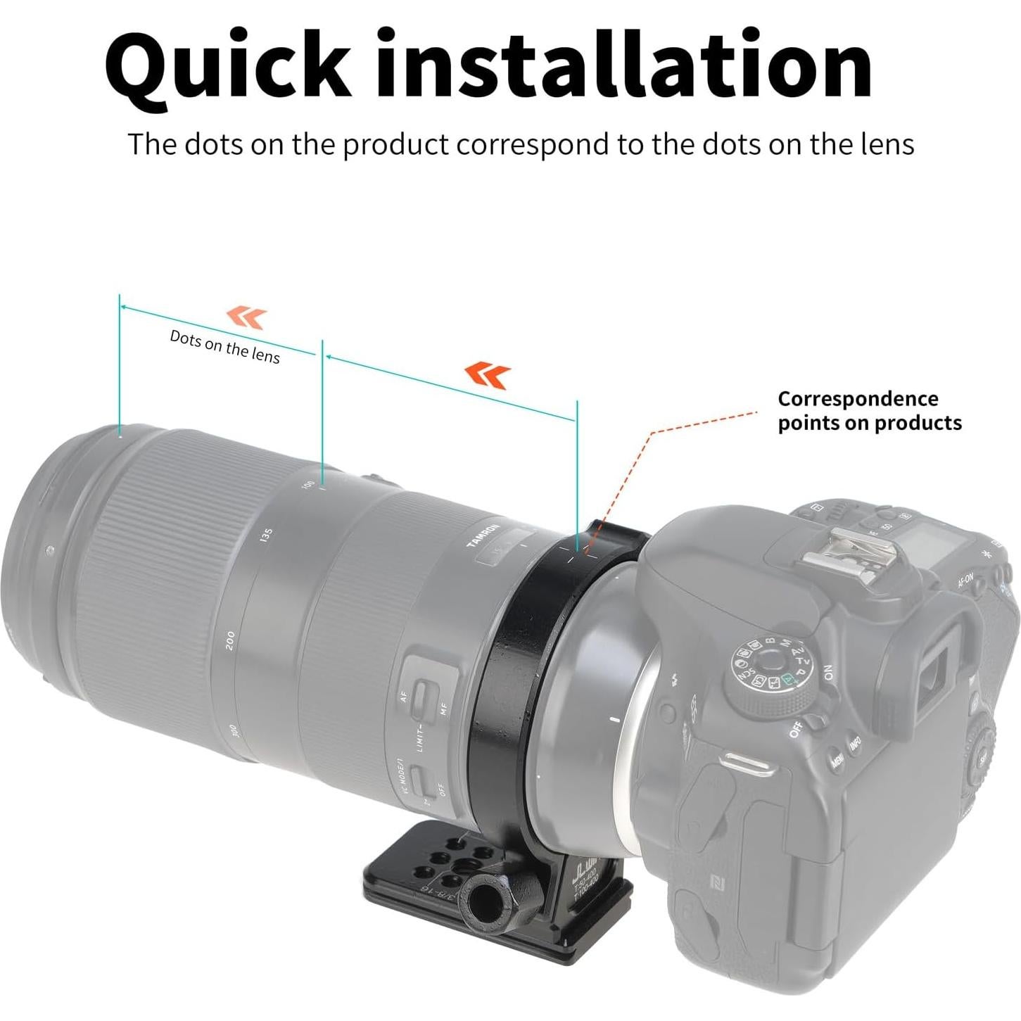 Anillo de Montaje en Trípode para Lentes Tamron 50-400mm y 100-400mm