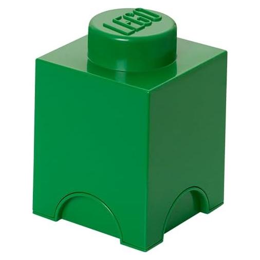 Caja de Almacenamiento LEGO Brick 1 Verde 1.2L Apilable
