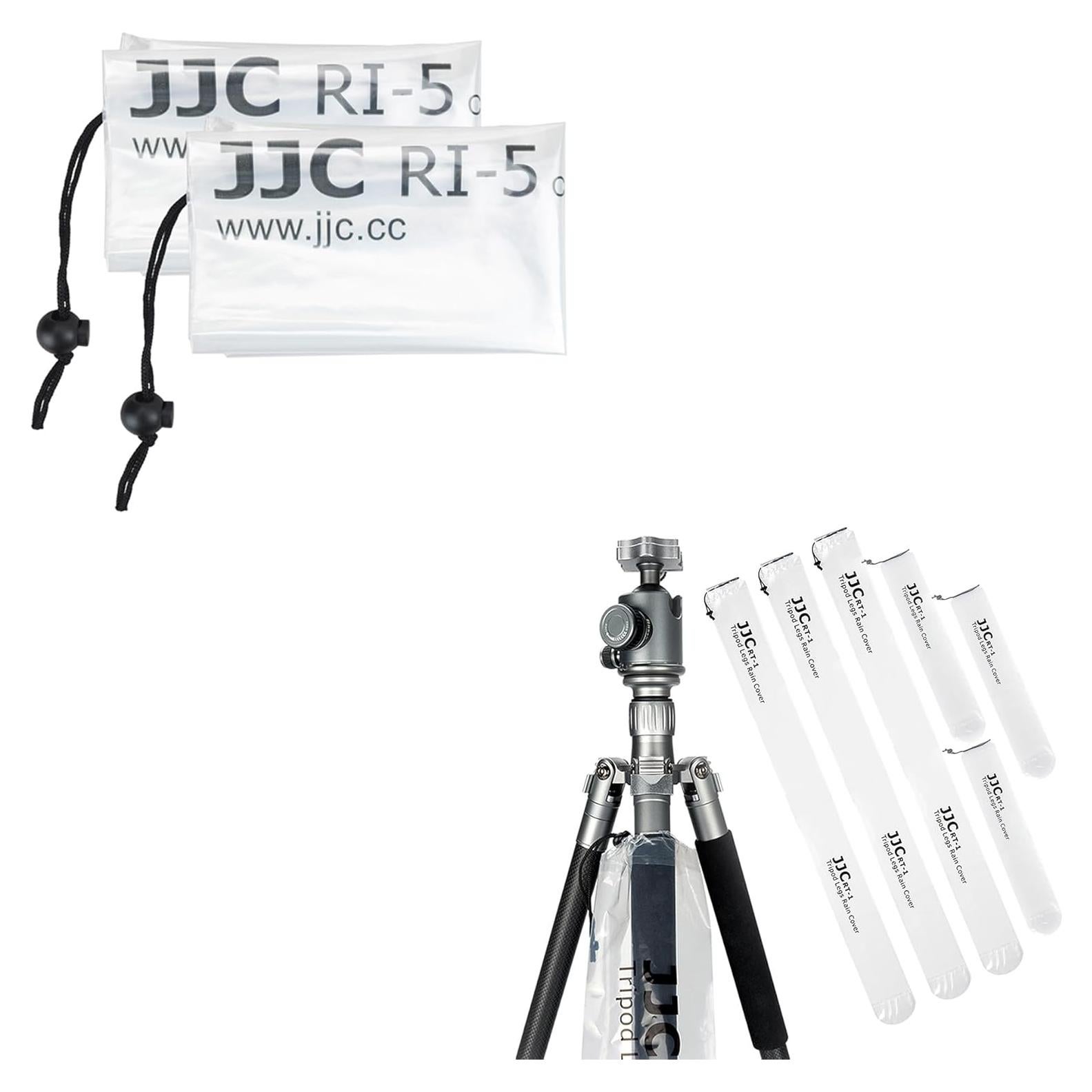 Funda de Lluvia para Cámara DSLR JJC + 6 Fundas para Trípode