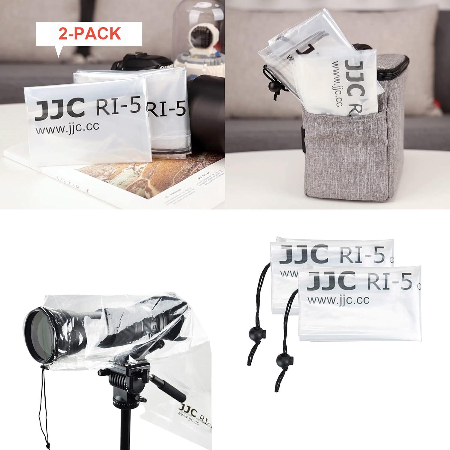 Funda de Lluvia para Cámara DSLR JJC + 6 Fundas para Trípode