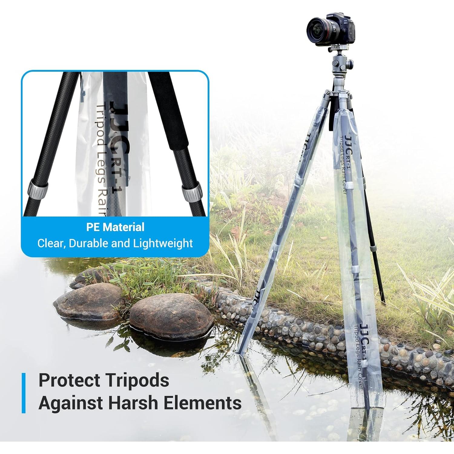Funda de Lluvia para Cámara DSLR JJC + 6 Fundas para Trípode