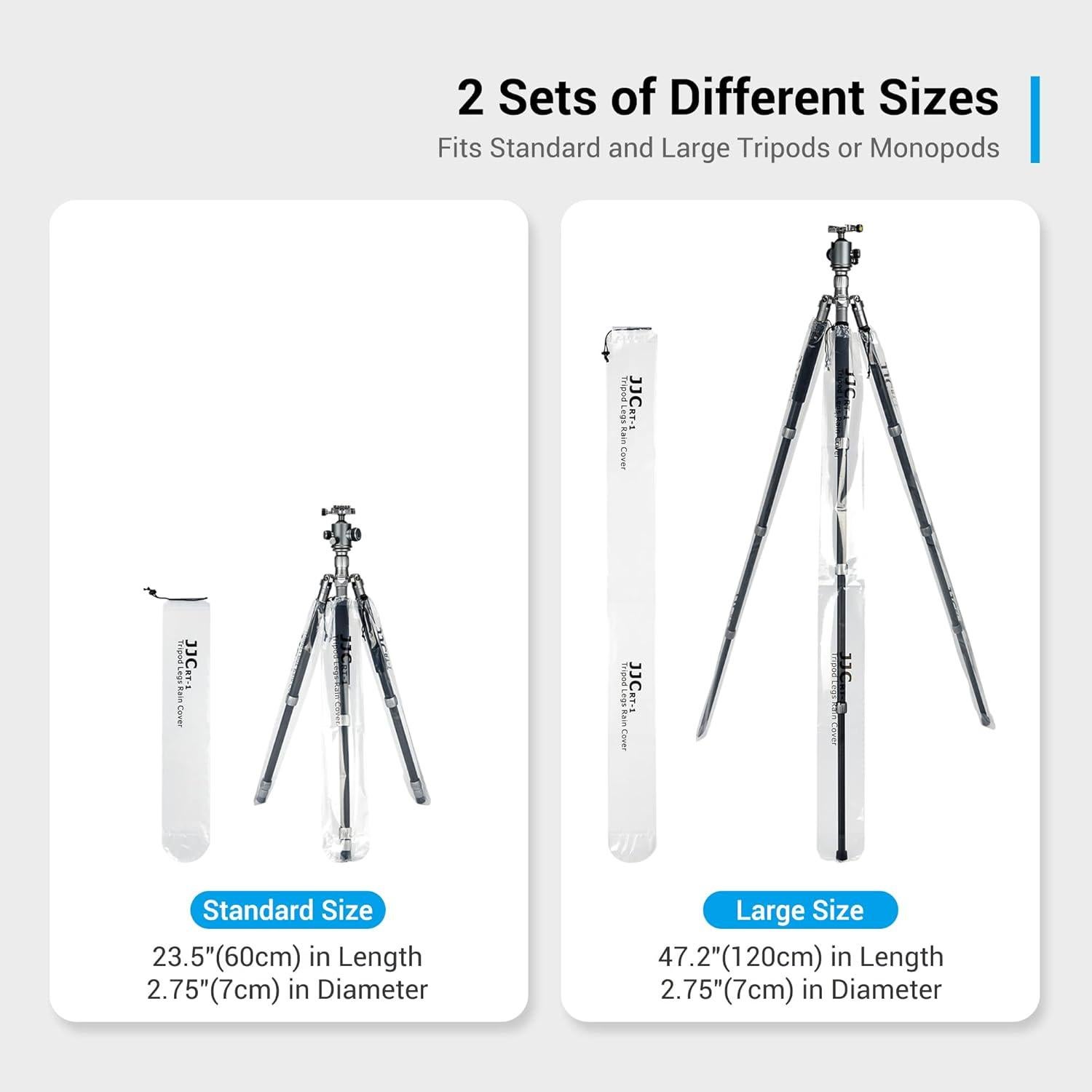 Funda de Lluvia para Cámara DSLR JJC + 6 Fundas para Trípode