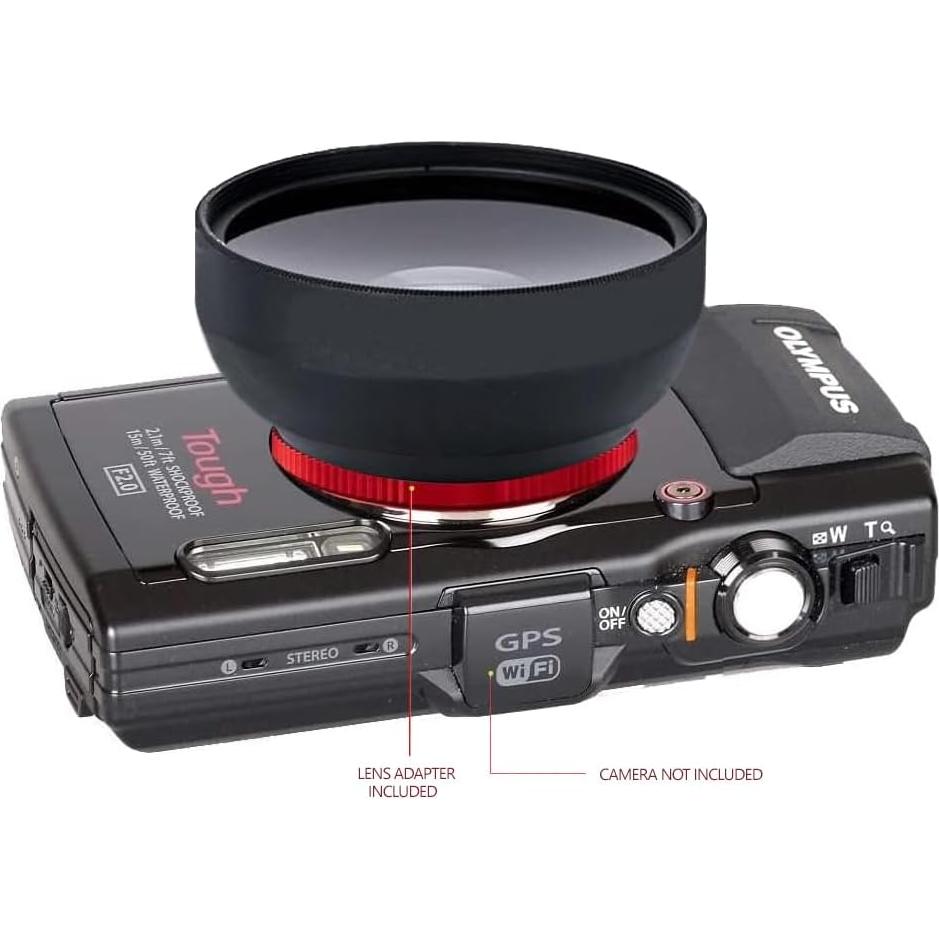 Lente Gran Angular 0.45x para Olympus TG-7, TG-6, TG-5, TG-4, TG-3, TG-2, TG-1