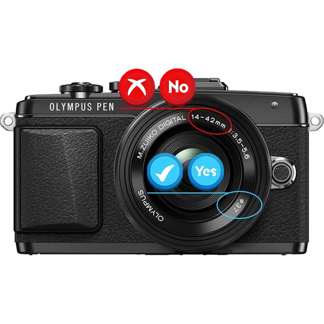 Tapa de lente 37mm para Olympus y Panasonic - 2 unidades