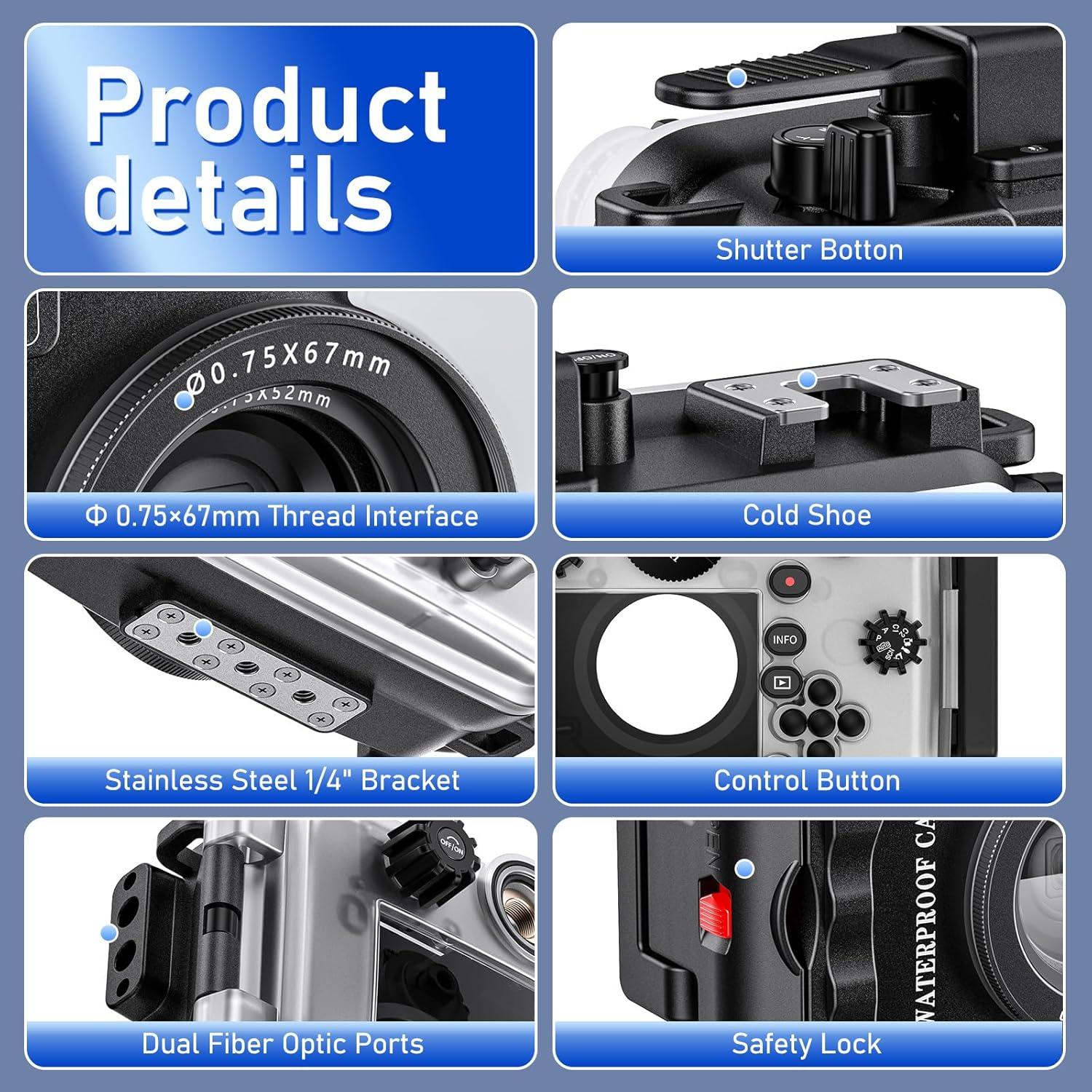 Carcasa Submarina Seafrogs para Cámara Olympus TG-7 60m