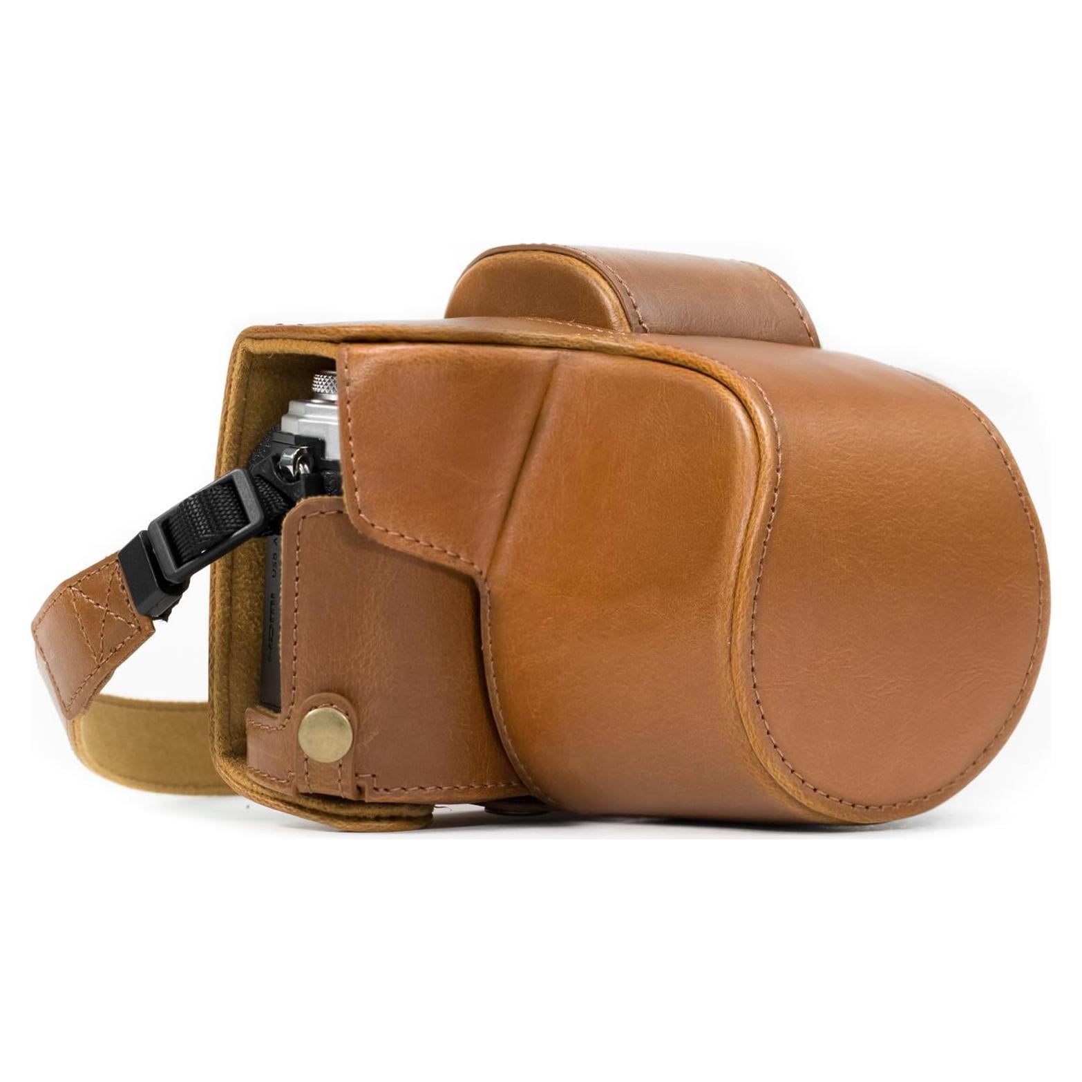 Funda de Cuero MegaGear para Olympus OM-D E-M10 II - Marrón