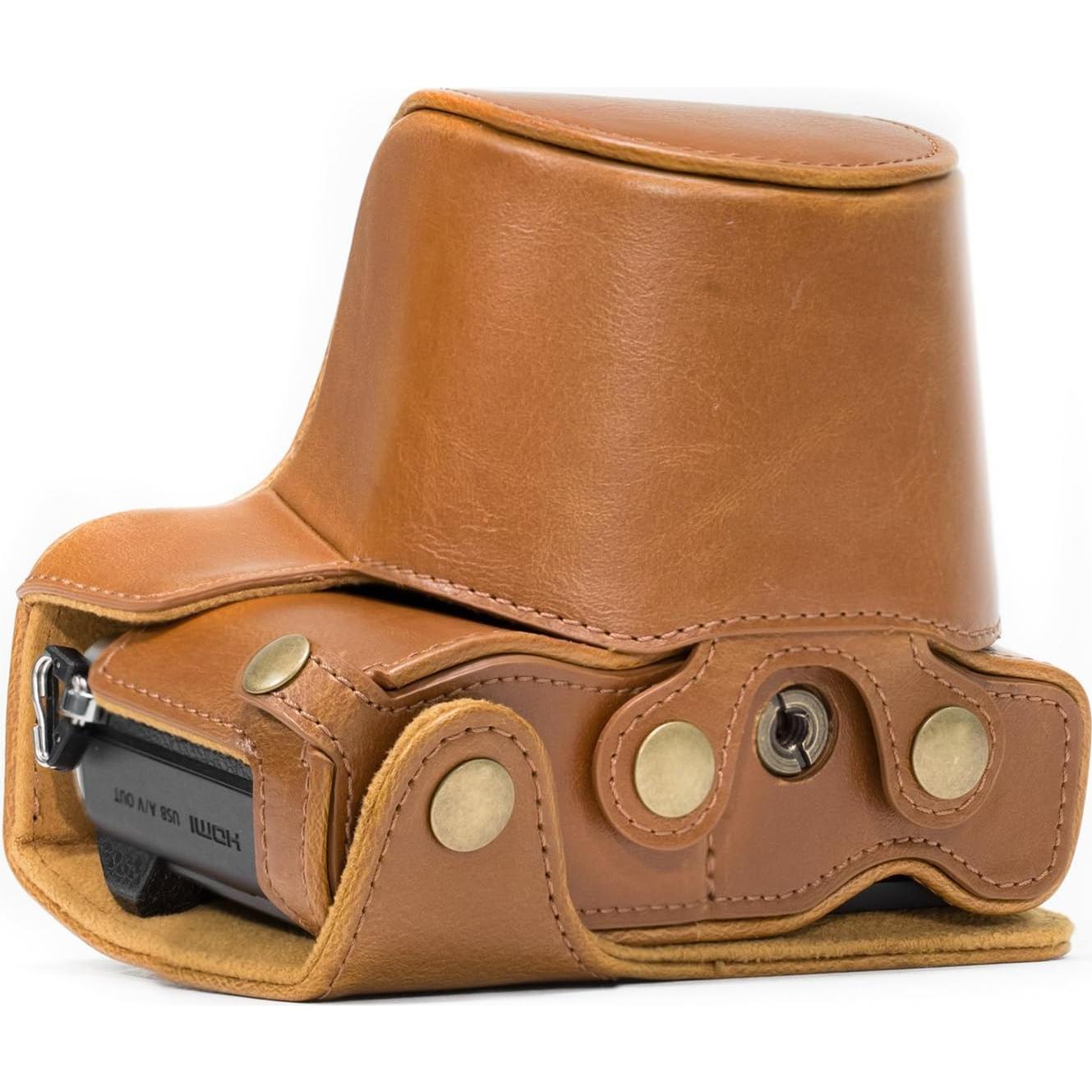 Funda de Cuero MegaGear para Olympus OM-D E-M10 II - Marrón