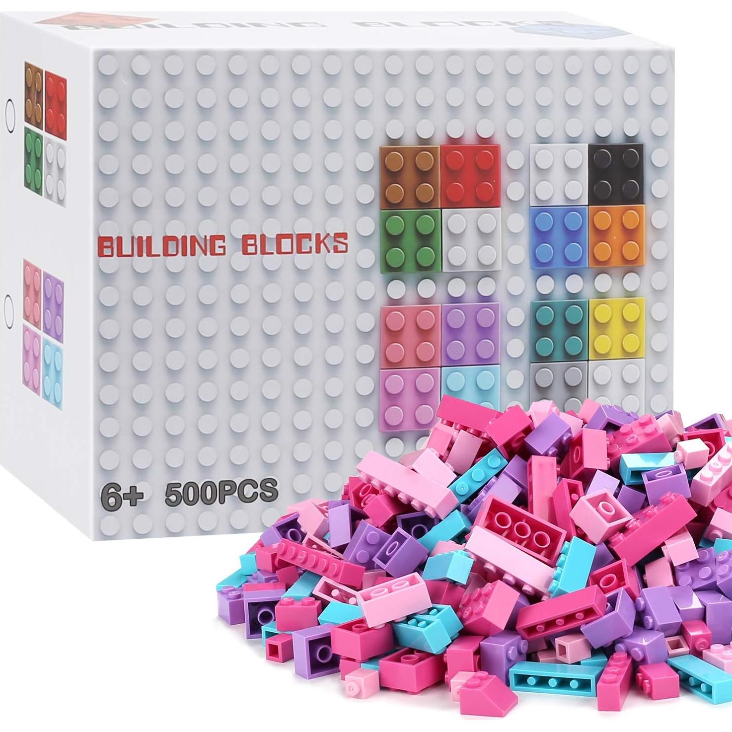 Juego de Ladrillos de Construcción Reenwee 500 Piezas Colores