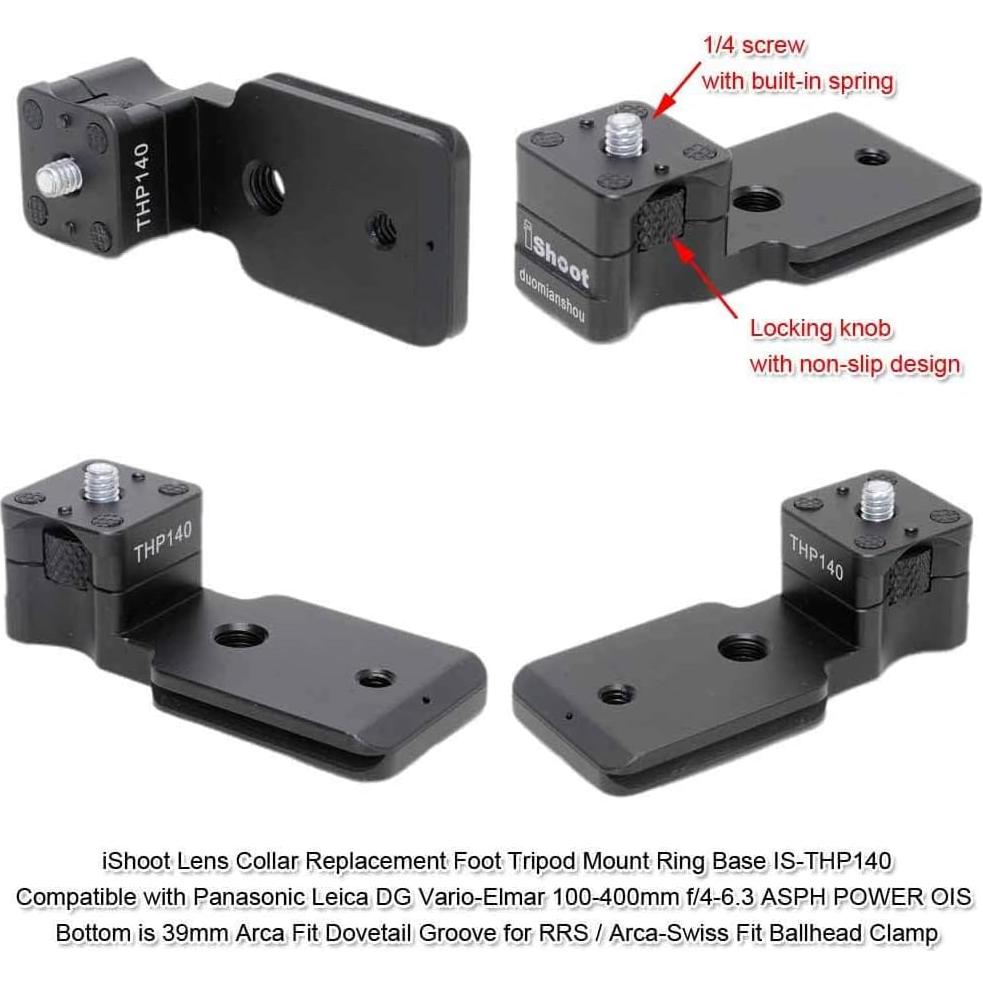 Pie de reemplazo iShoot IS-THP140 para Panasonic 100-400mm