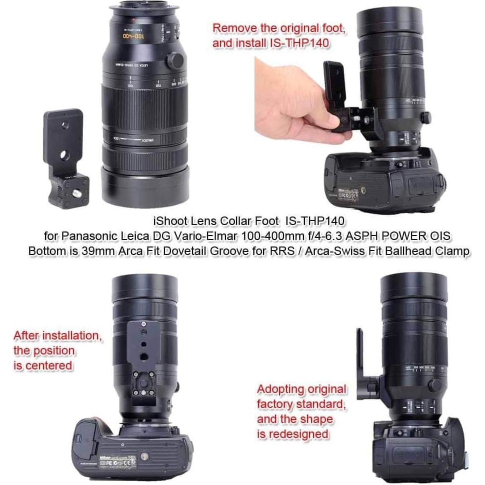 Pie de reemplazo iShoot IS-THP140 para Panasonic 100-400mm