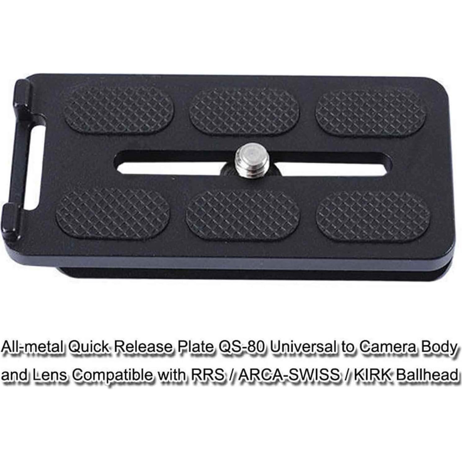 Placa de Liberación Rápida iShoot QS-80 Metal 80mm Arca-Swiss