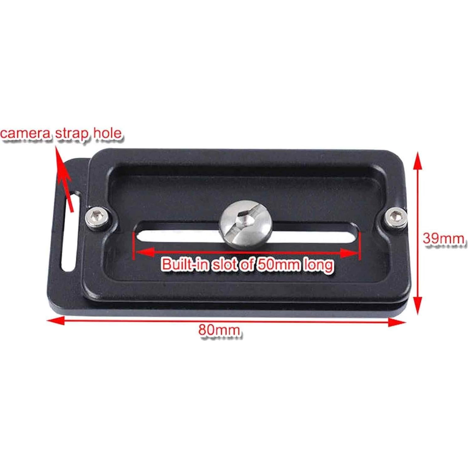 Placa de Liberación Rápida iShoot QS-80 Metal 80mm Arca-Swiss