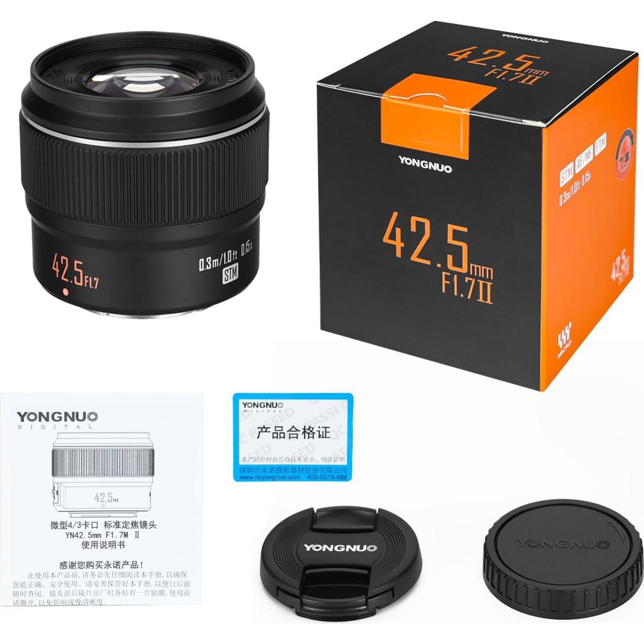 Lente YONGNUO YN42.5mm F1.7M I para cámaras M4/3