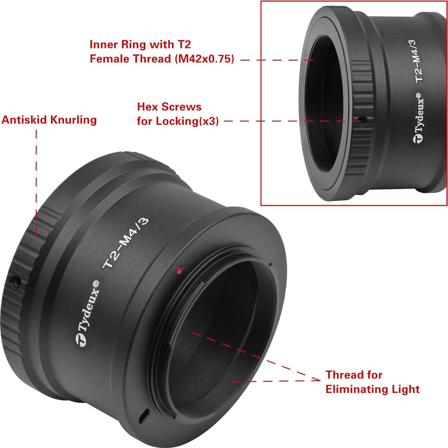 Montura T T2 Tydeux para cámaras Olympus Panasonic M4/3