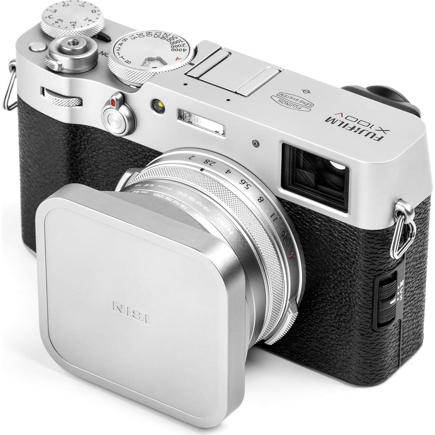 Capucha Adaptadora Plateada NiSi para Fujifilm X100 - Filtro UV