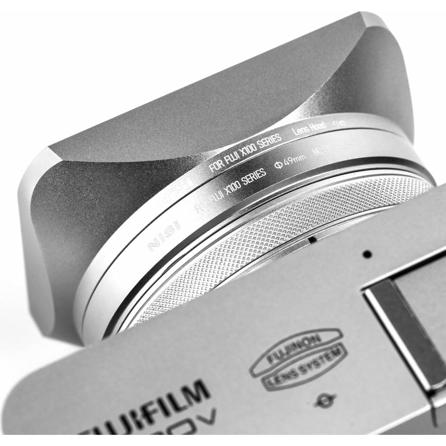 Capucha Adaptadora Plateada NiSi para Fujifilm X100 - Filtro UV