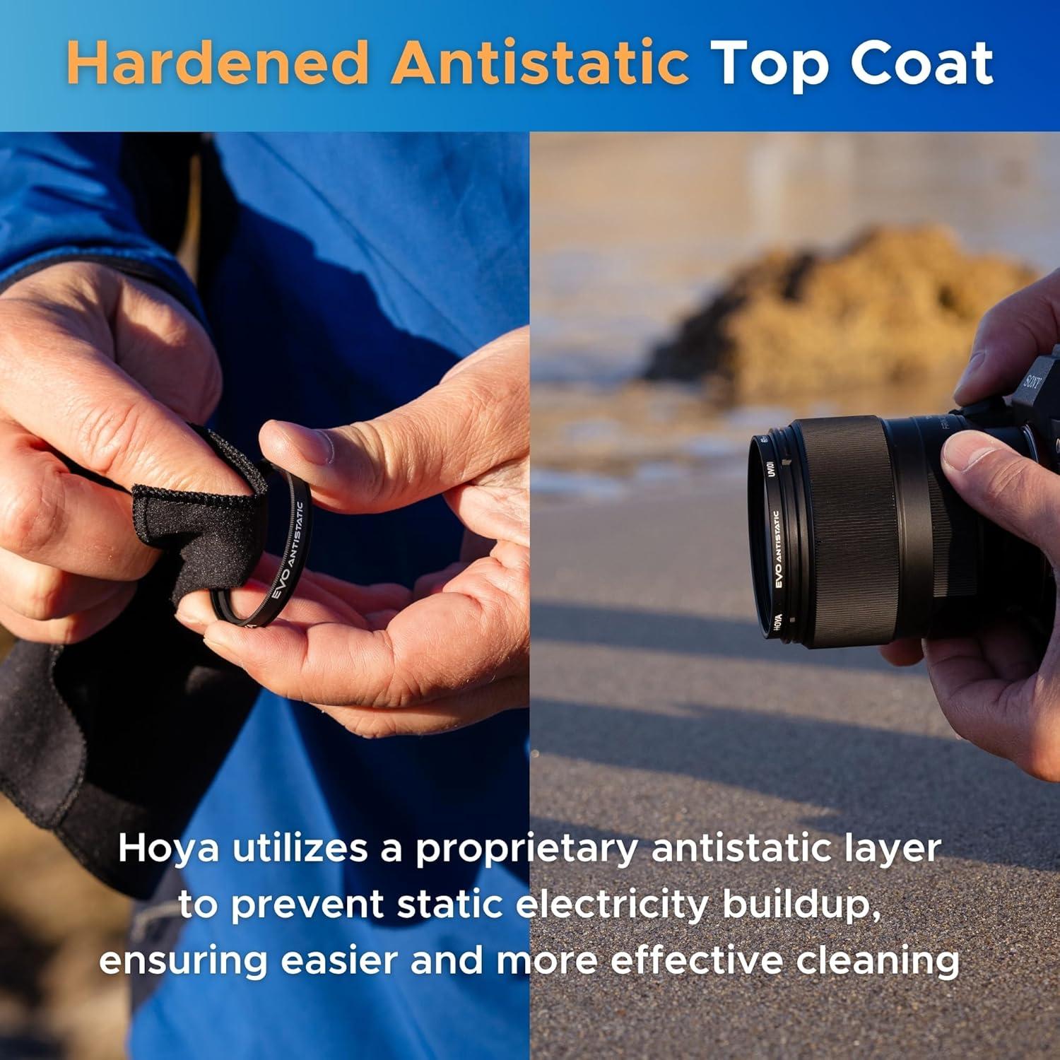 Filtro UV Hoya EVO 82mm - Vidrio Óptico Antiestático 16 Capas