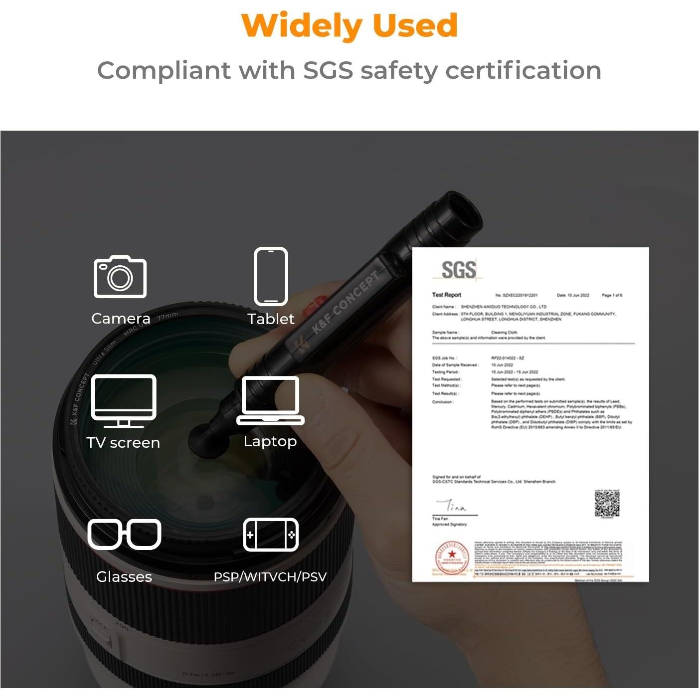 Kit de Limpieza de Lentes K&F Concept 15 en 1 para Cámara