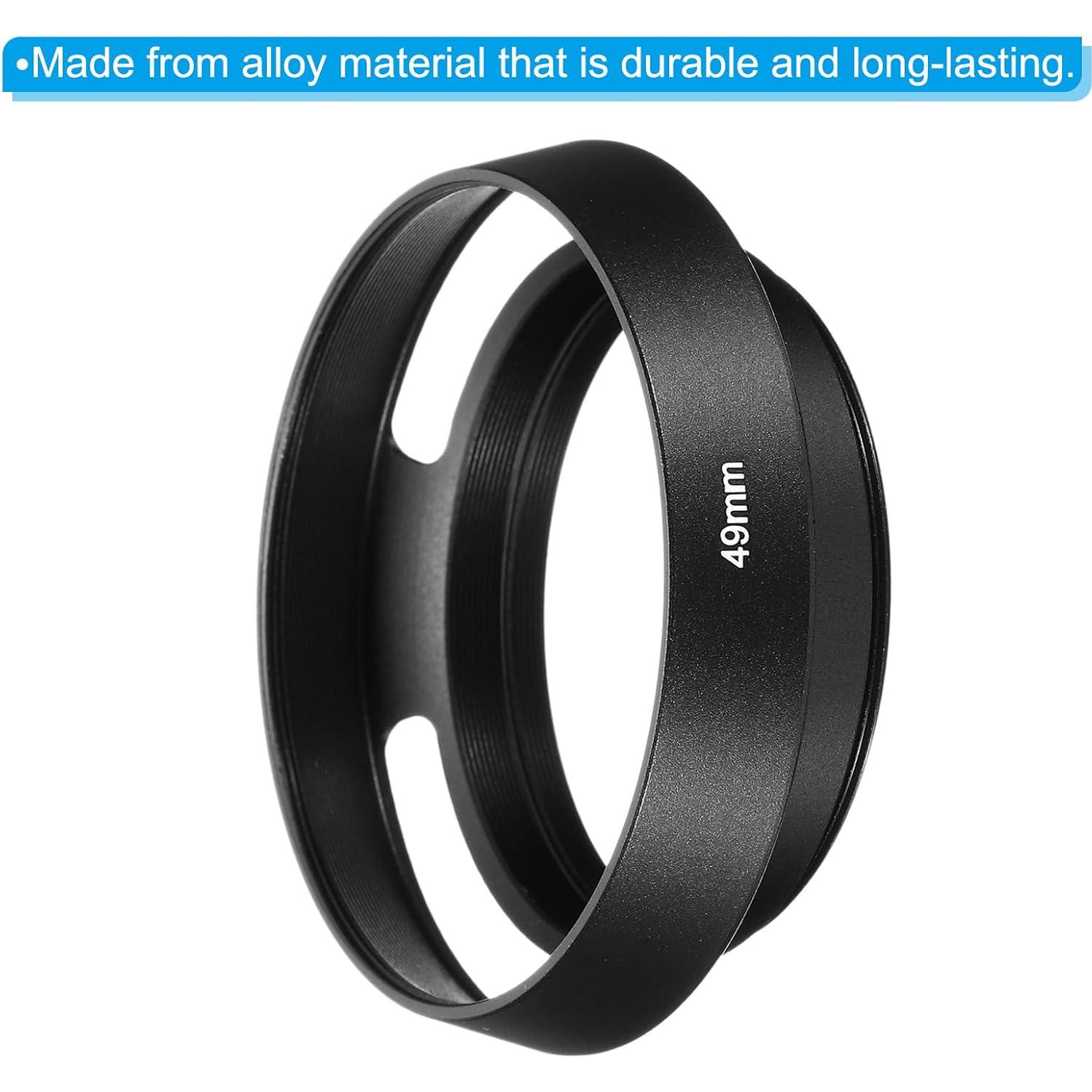 Capucho de Lente PATIKIL 49mm Antirreflectante 2 Pcs Negro