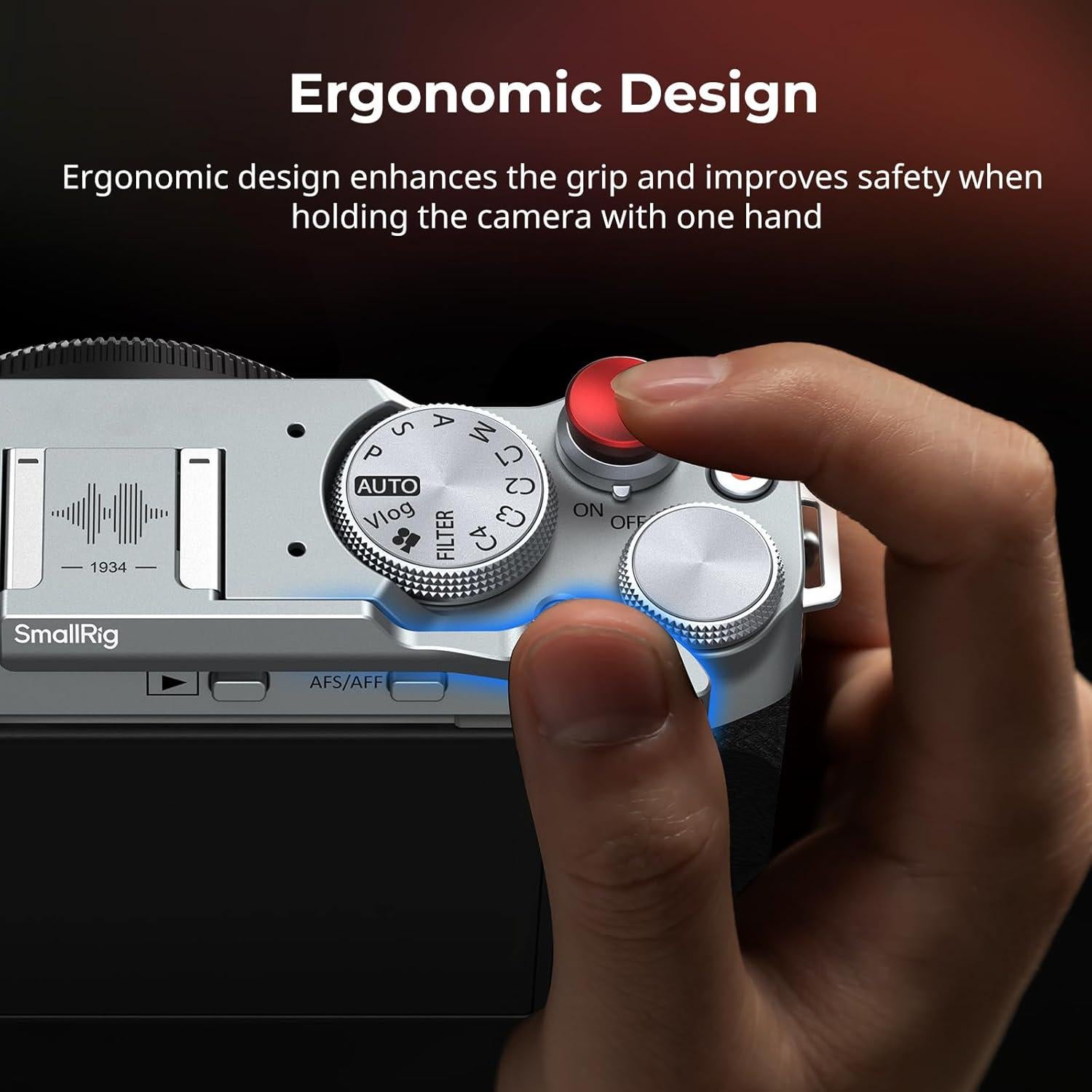 Empuñadura Pequeña SmallRig 4877 para FUJIFILM X-M5 Plata