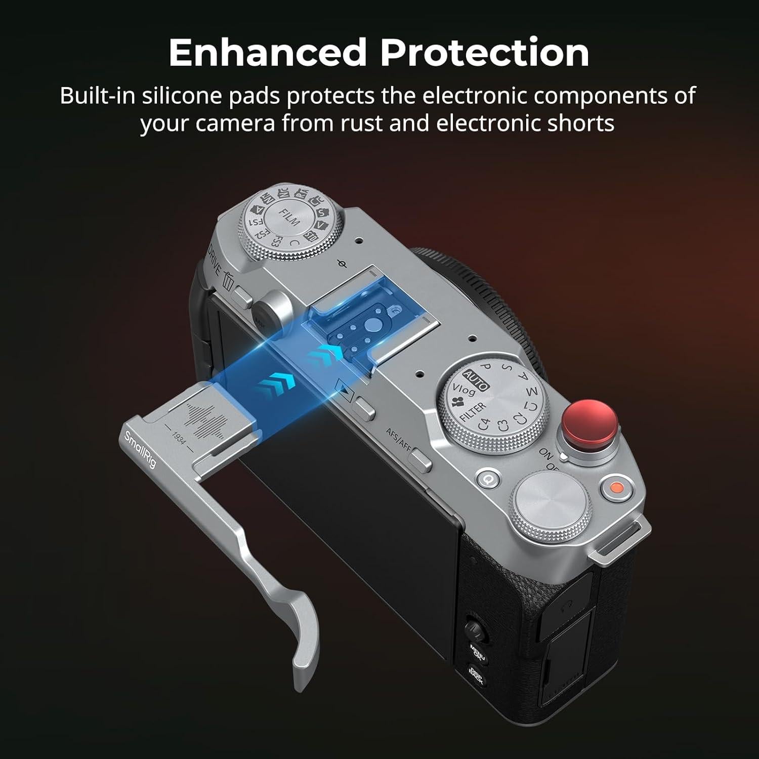 Empuñadura Pequeña SmallRig 4877 para FUJIFILM X-M5 Plata