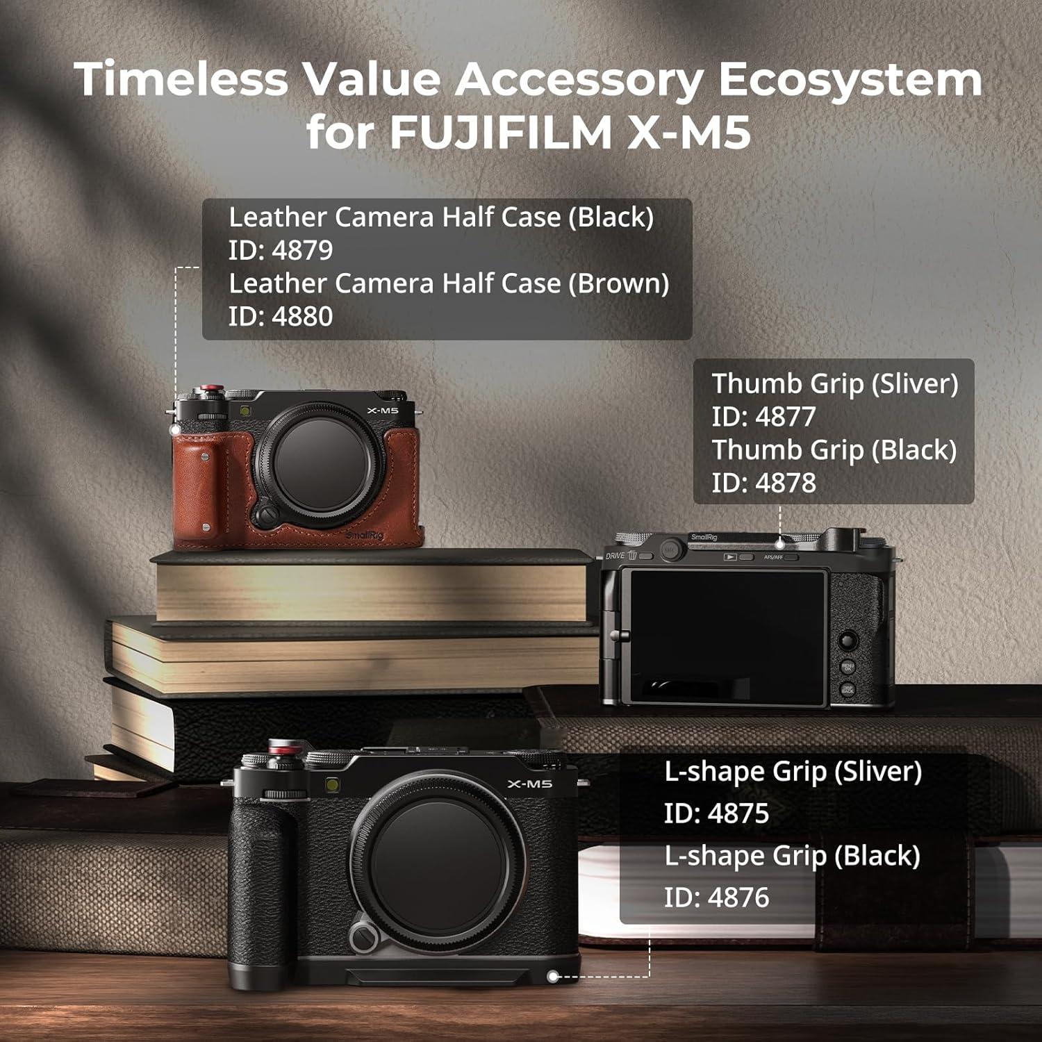 Empuñadura Pequeña SmallRig 4877 para FUJIFILM X-M5 Plata