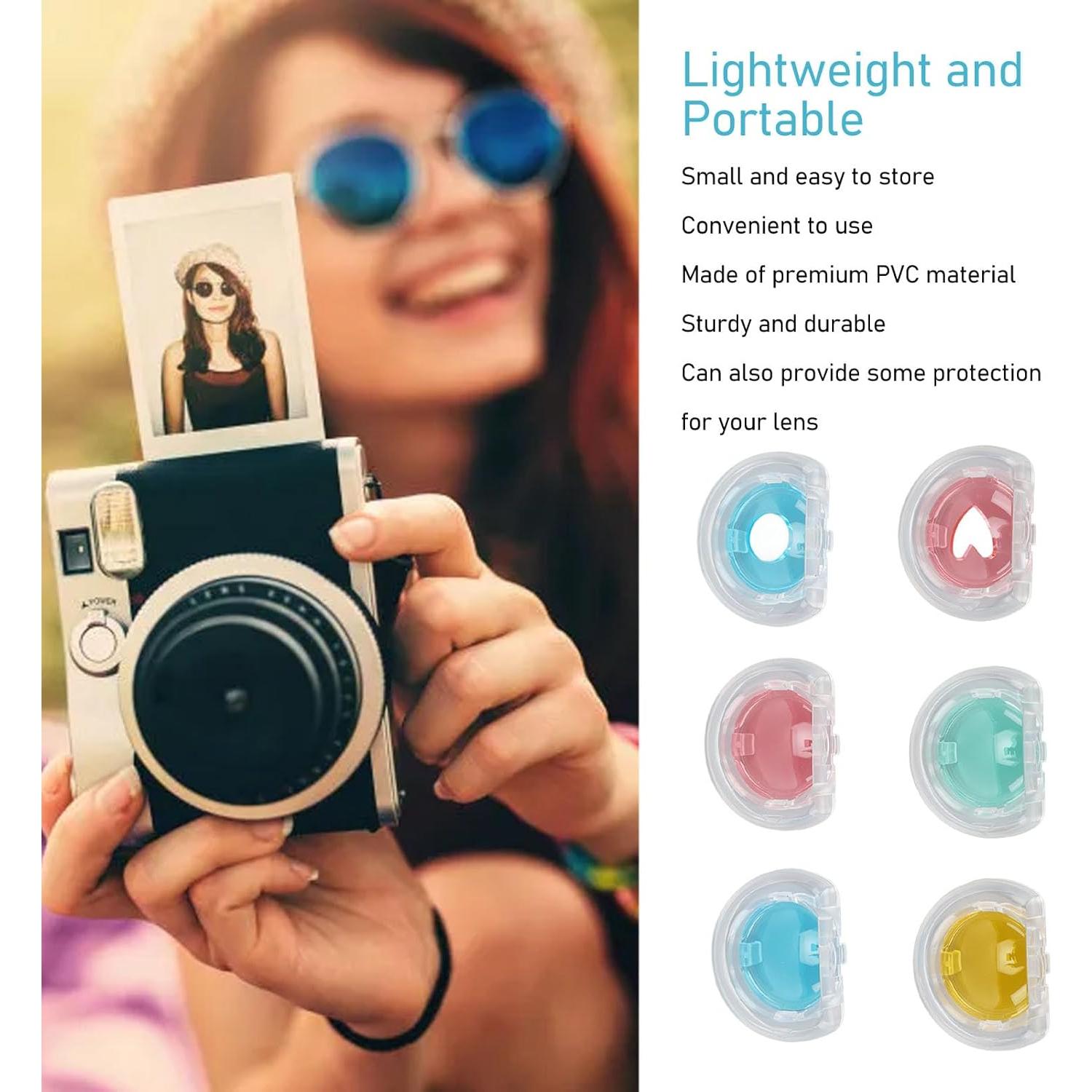 Filtro de lente para cámara Fujifilm Mini 12 - 6 piezas de colores