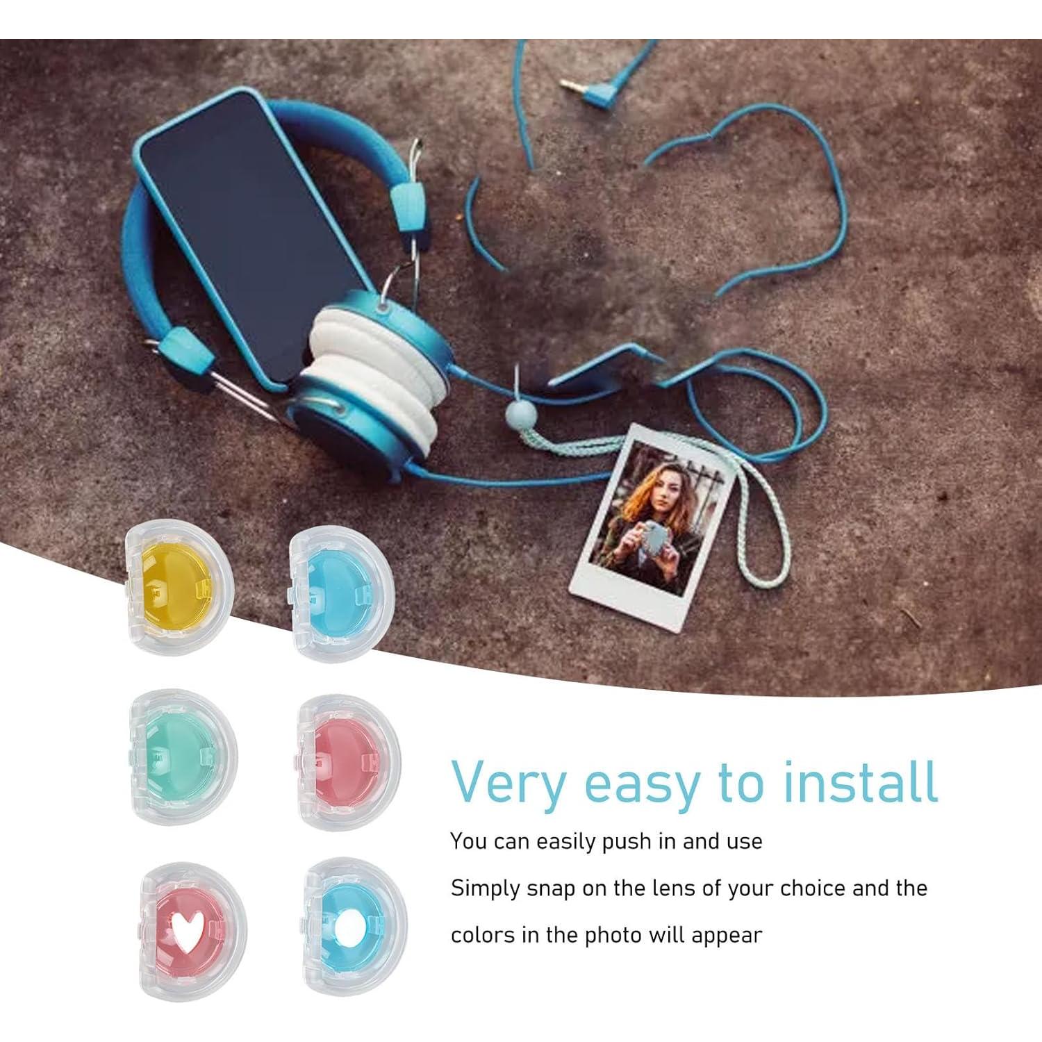 Filtro de lente para cámara Fujifilm Mini 12 - 6 piezas de colores