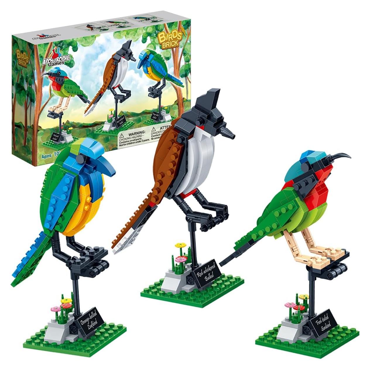 Apostrophe Games Birds Model Building Block Kit - 408 Pieces - Model for Kids and Adults