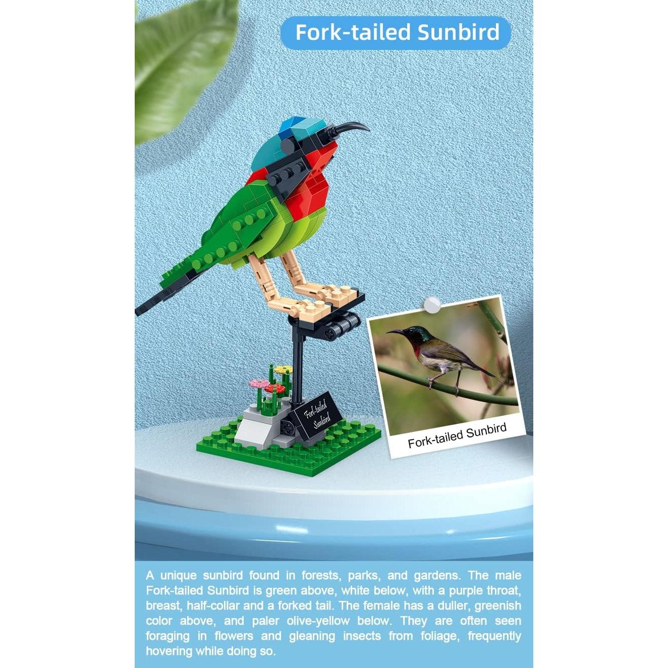 Apostrophe Games Birds Model Building Block Kit - 408 Pieces - Model for Kids and Adults