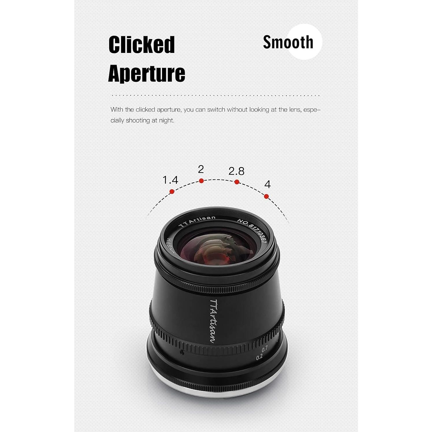 Lente TTArtisan 17mm F1.4 APS-C Enfoque Manual Fuji X