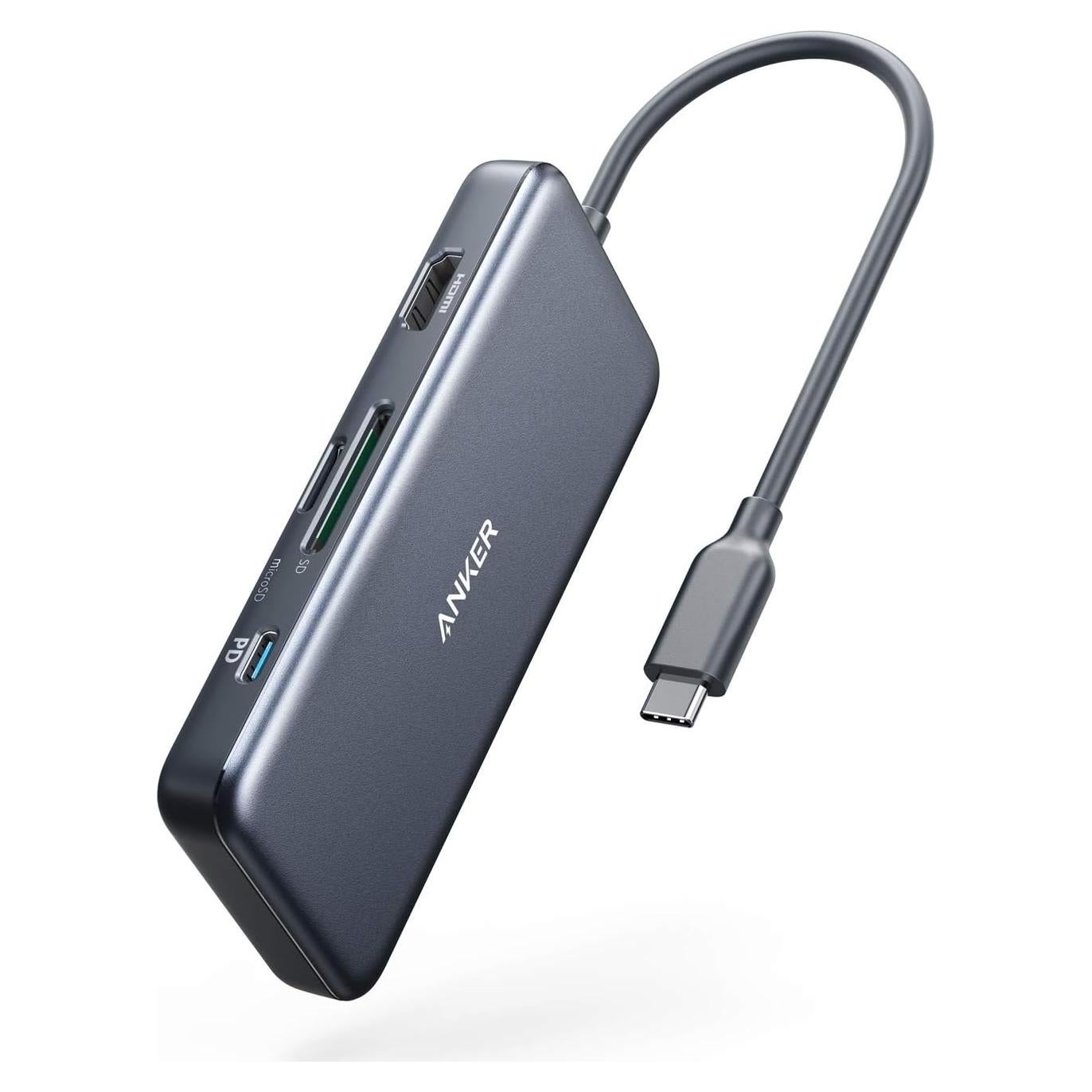 Hub USB-C Anker 7-en-1 HDMI 4K 100W para MacBook