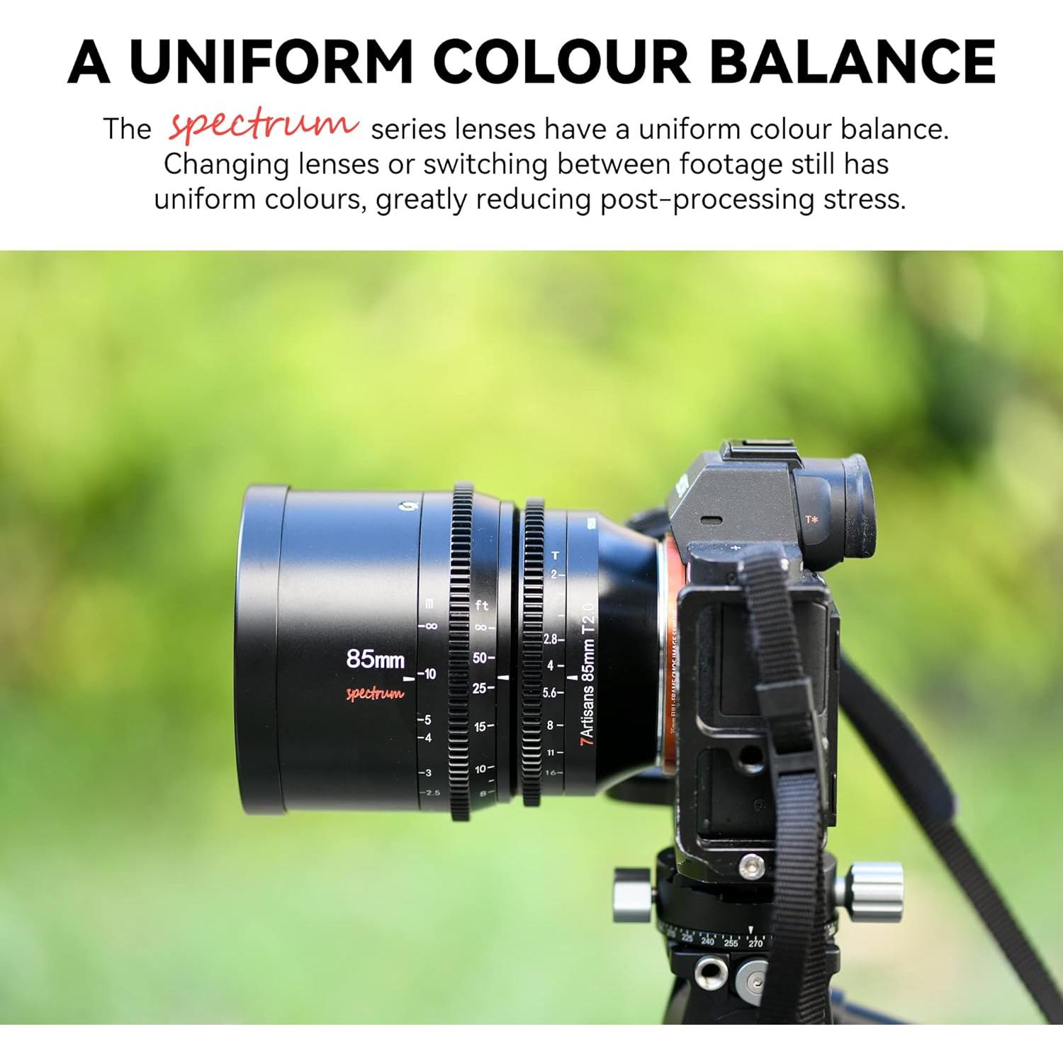 Lente Cine 85mm T2.0 7artisans L-Mount Enfoque Manual