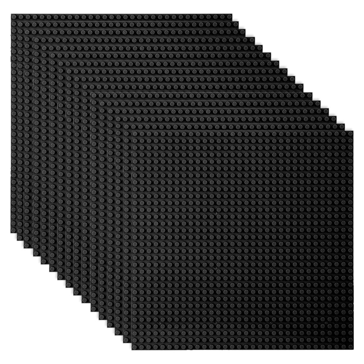 Placas Base Clásicas LVHERO 16 Piezas 25x25 cm Negro