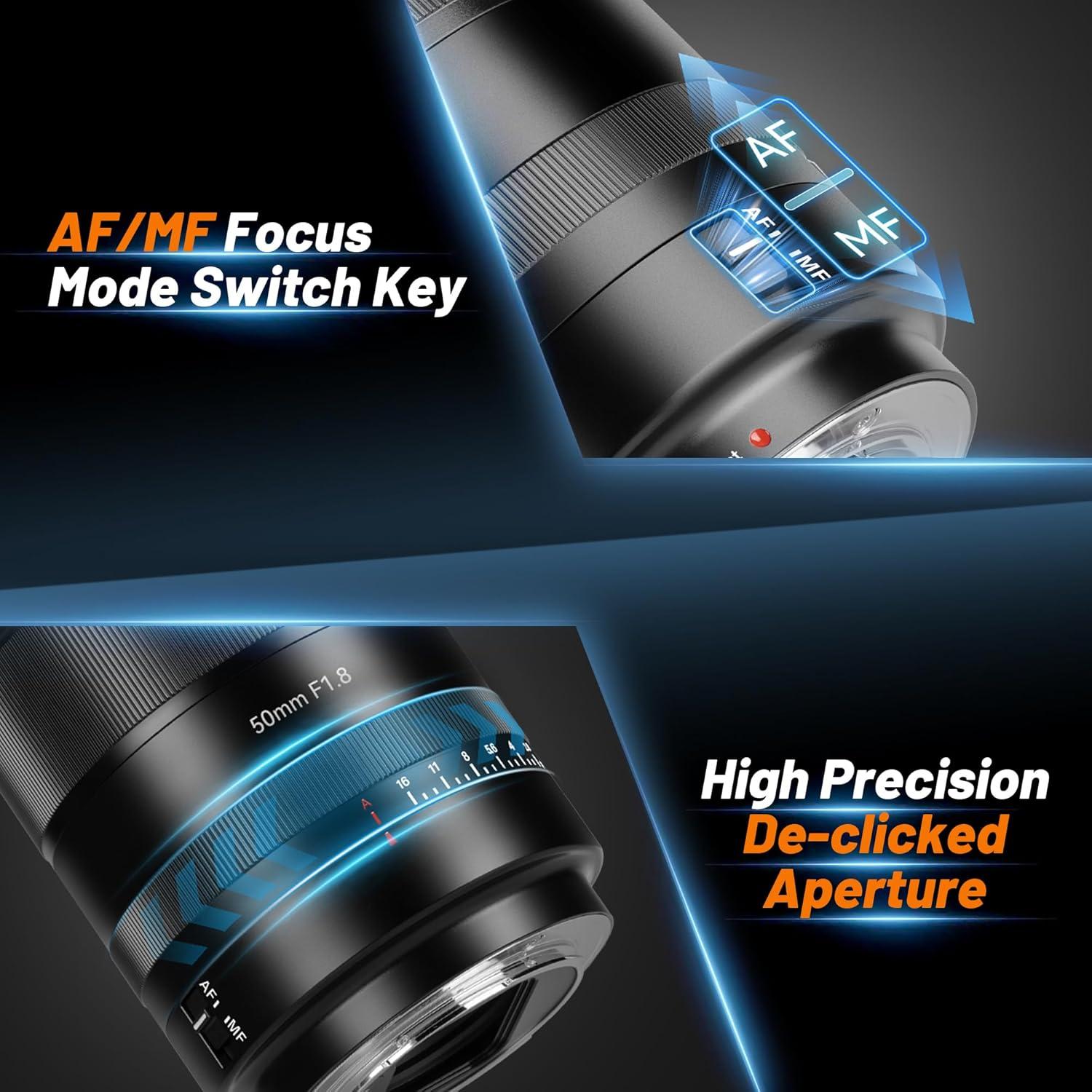 Lente 7artisans AutoFocus 50mm F1.8 para Leica/Panasonic/Sigma