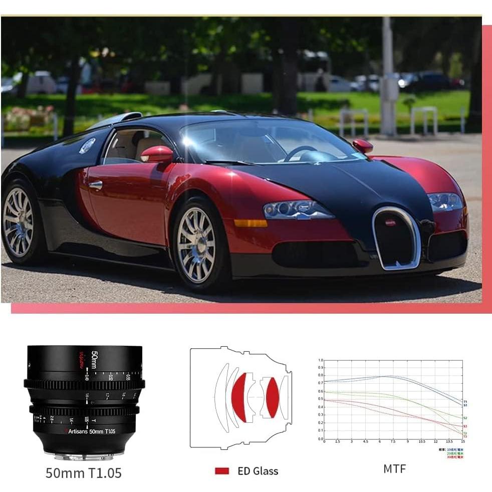 Lente de Cine 7artisans 50mm T1.05 para Canon RF