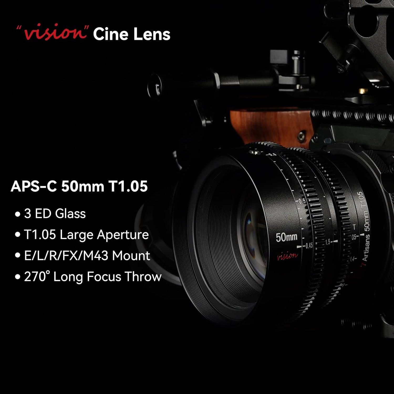 Lente de Cine 7artisans 50mm T1.05 para Canon RF