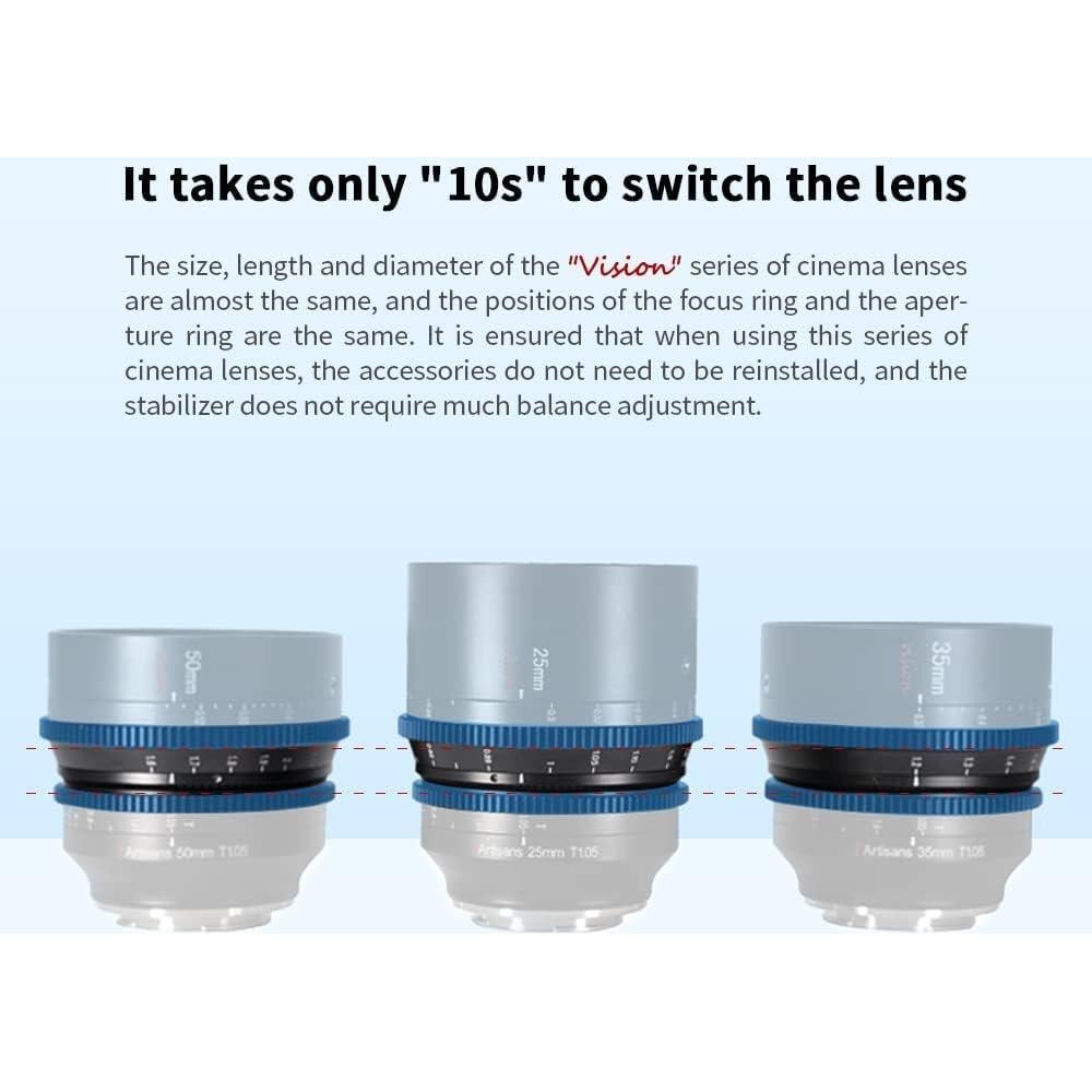 Lente de Cine 7artisans 50mm T1.05 para Canon RF