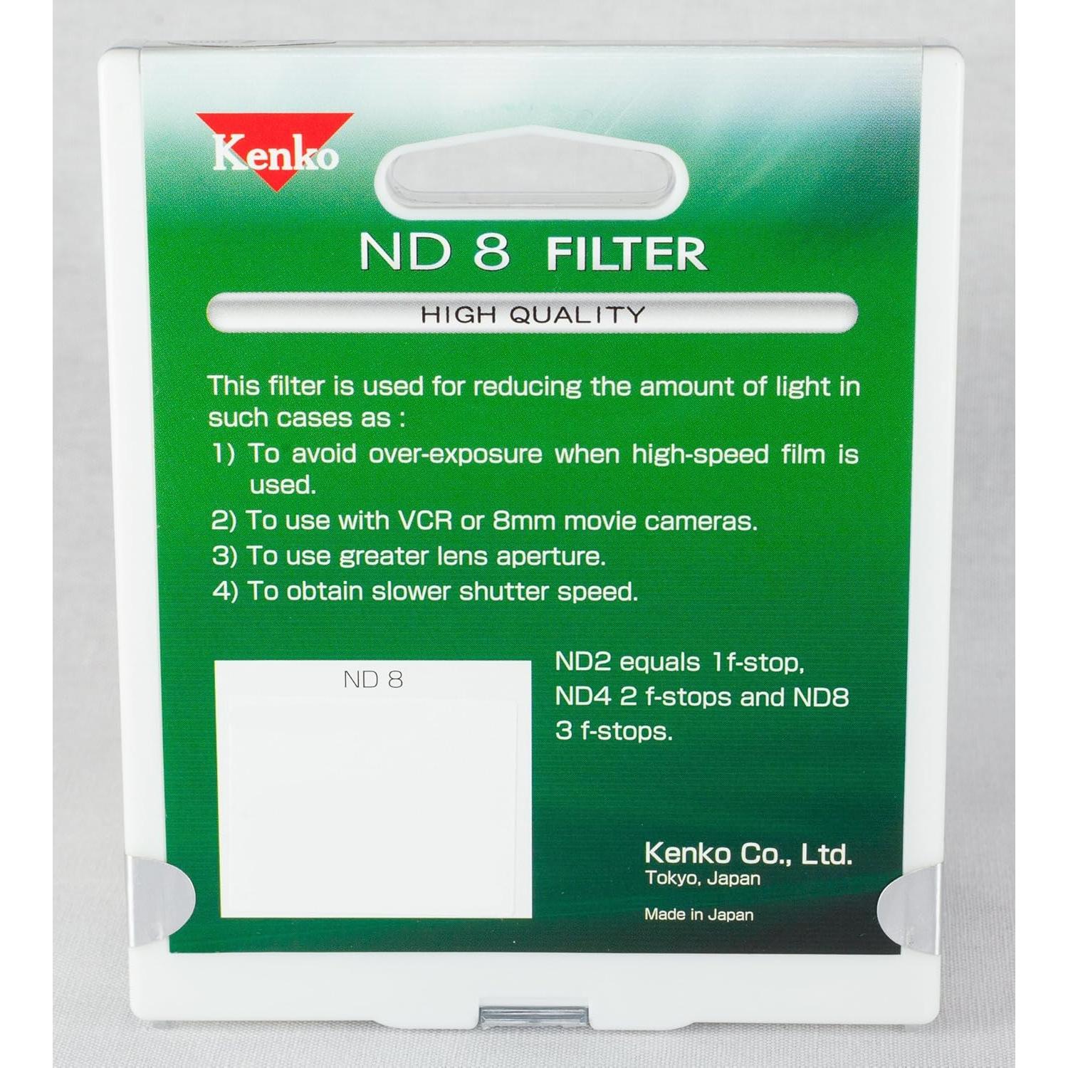 Filtro de Densidad Neutral Kenko KB-62ND8 62mm ND8X