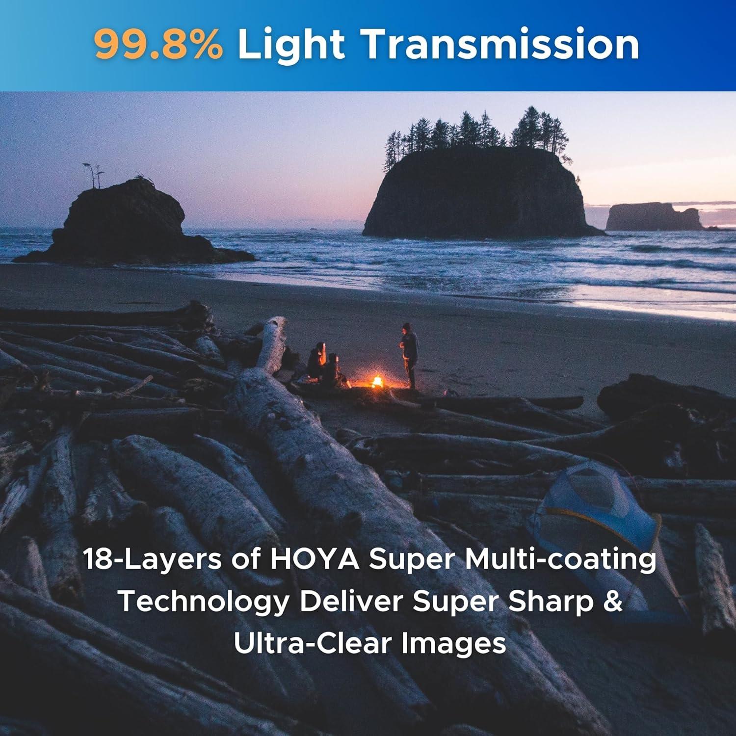 Filtro UV Antiestático Hoya EVO 52mm - Vidrio Óptico 16 Capas