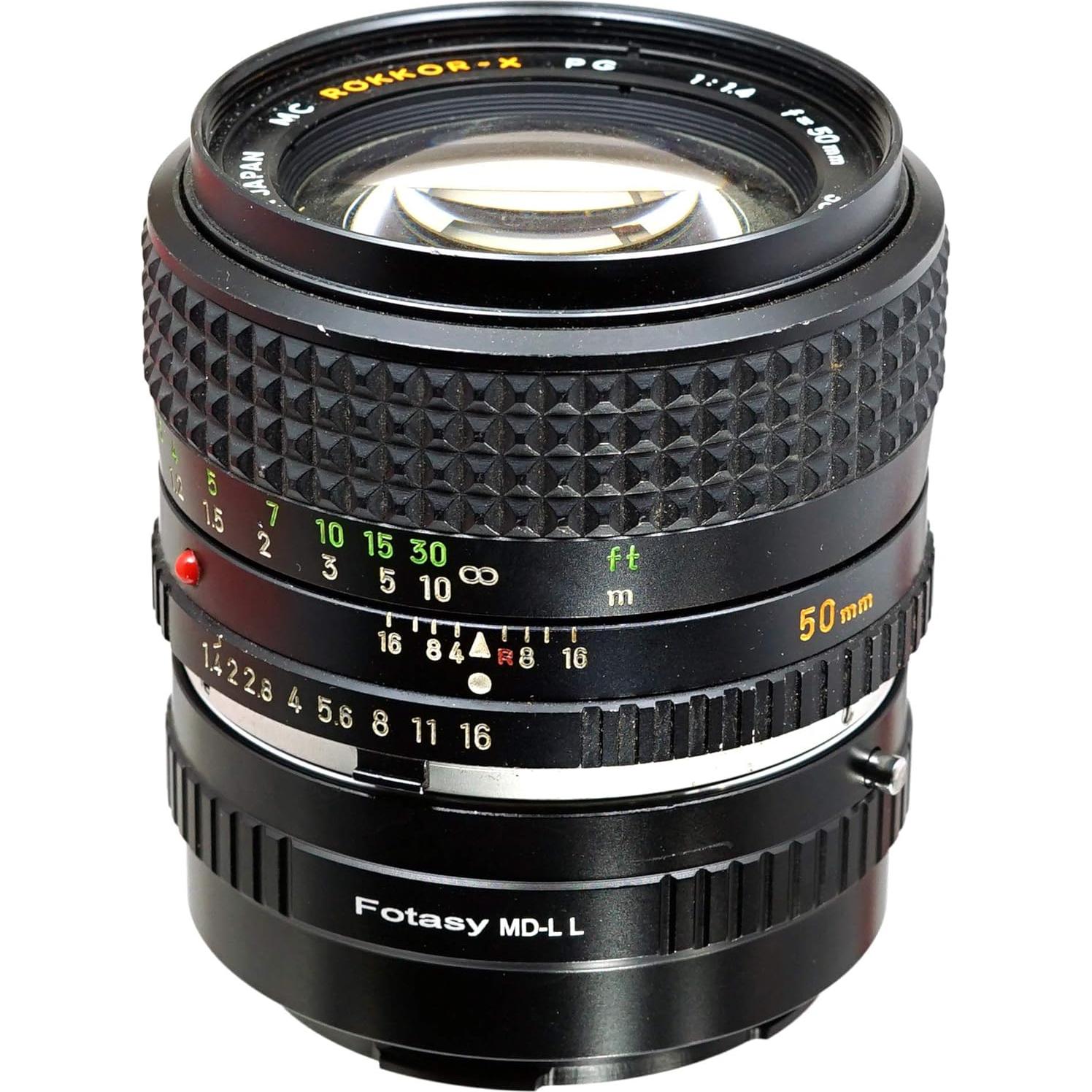 Adaptador de lente Fotasy Minolta MD a L para cámaras sin espejo