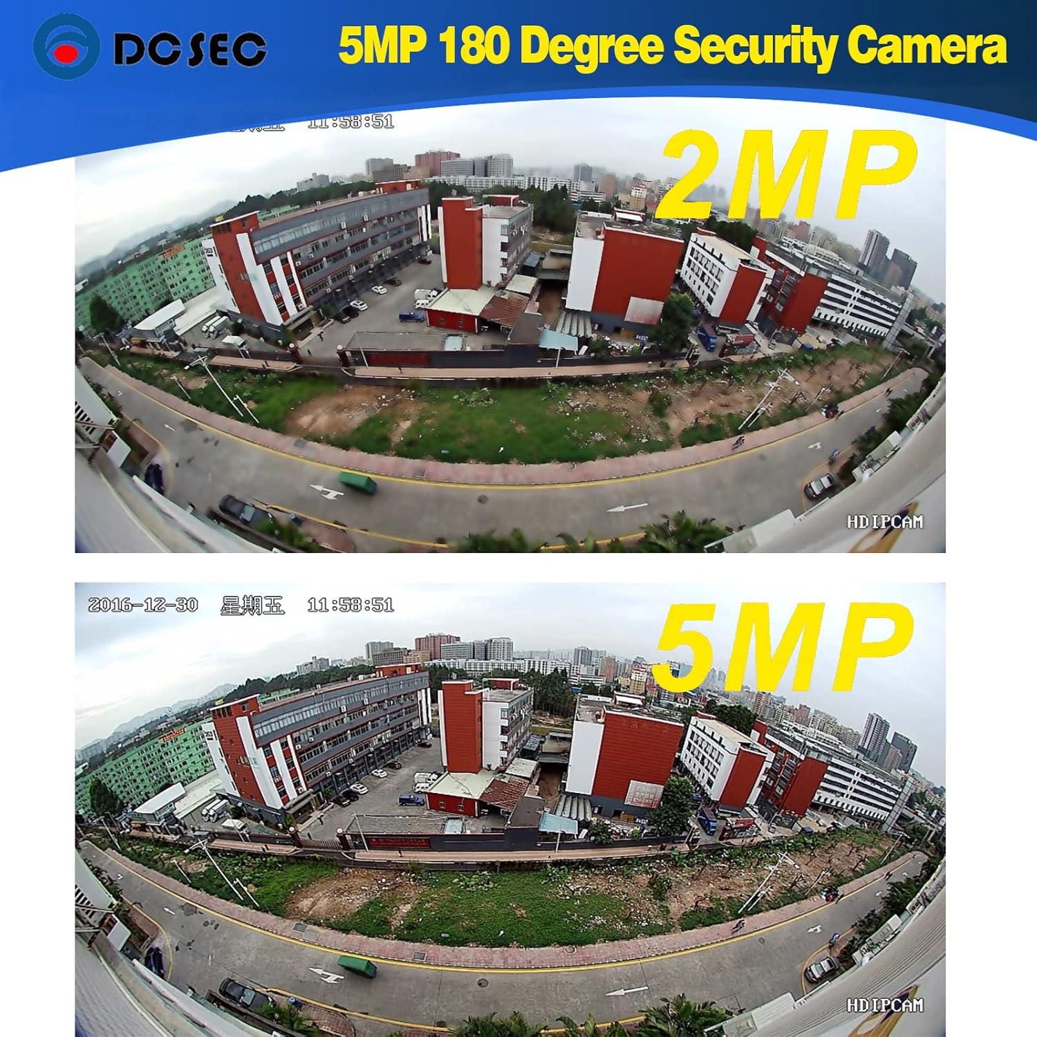 Cámara de Seguridad Domo 5MP 180° Gran Angular HD CCTV