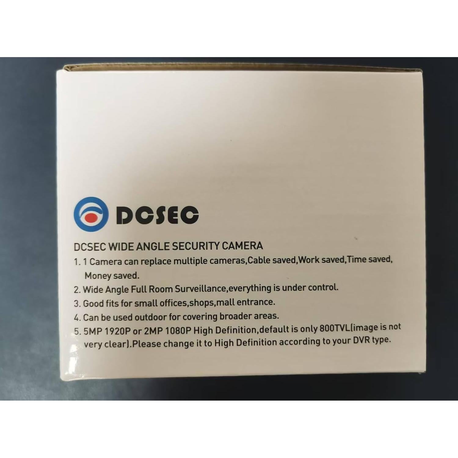 Cámara de Seguridad Domo 5MP 180° Gran Angular HD CCTV