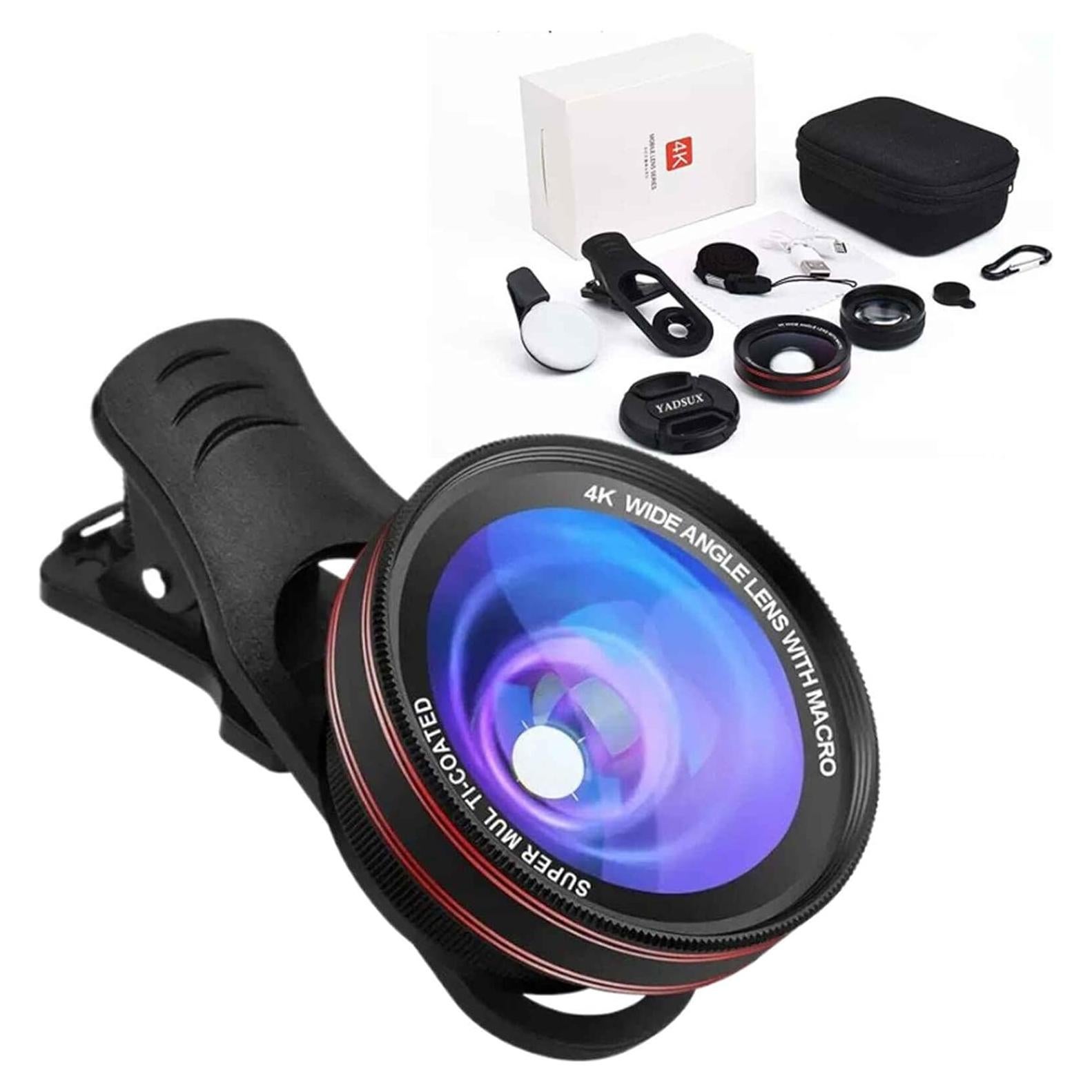 Kit de Lentes para Smartphone 4K HD - Gran Angular 0.45X y Macro 15X