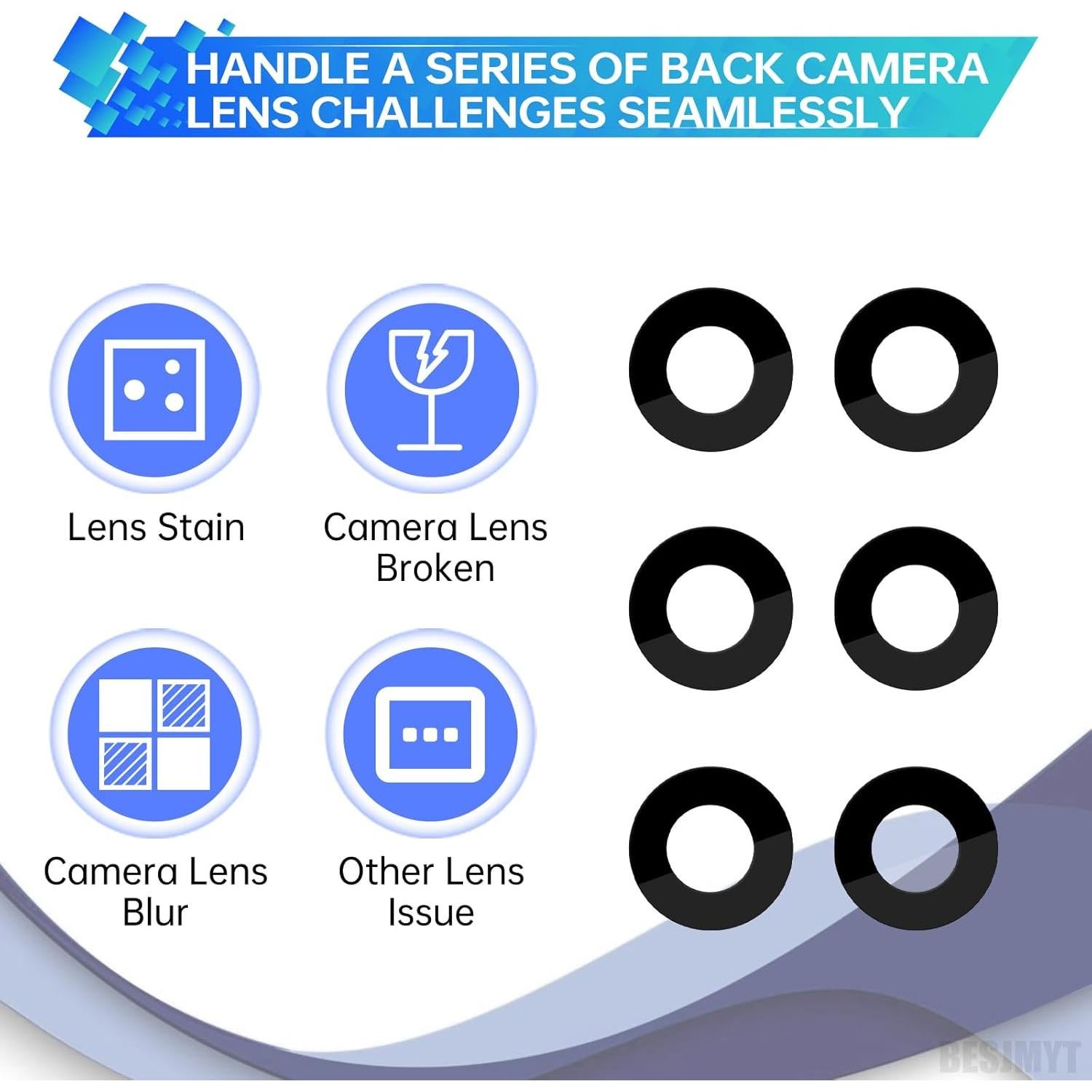 Reemplazo Lente de Cámara Trasera Samsung Galaxy A15 5G - Kit Completo